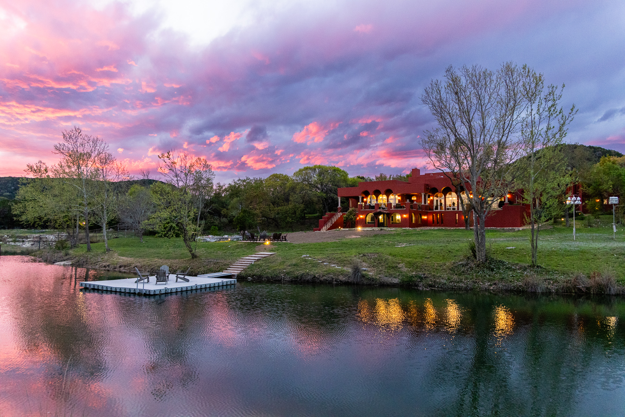 Warrior Springs Ranch landscape at golden hour